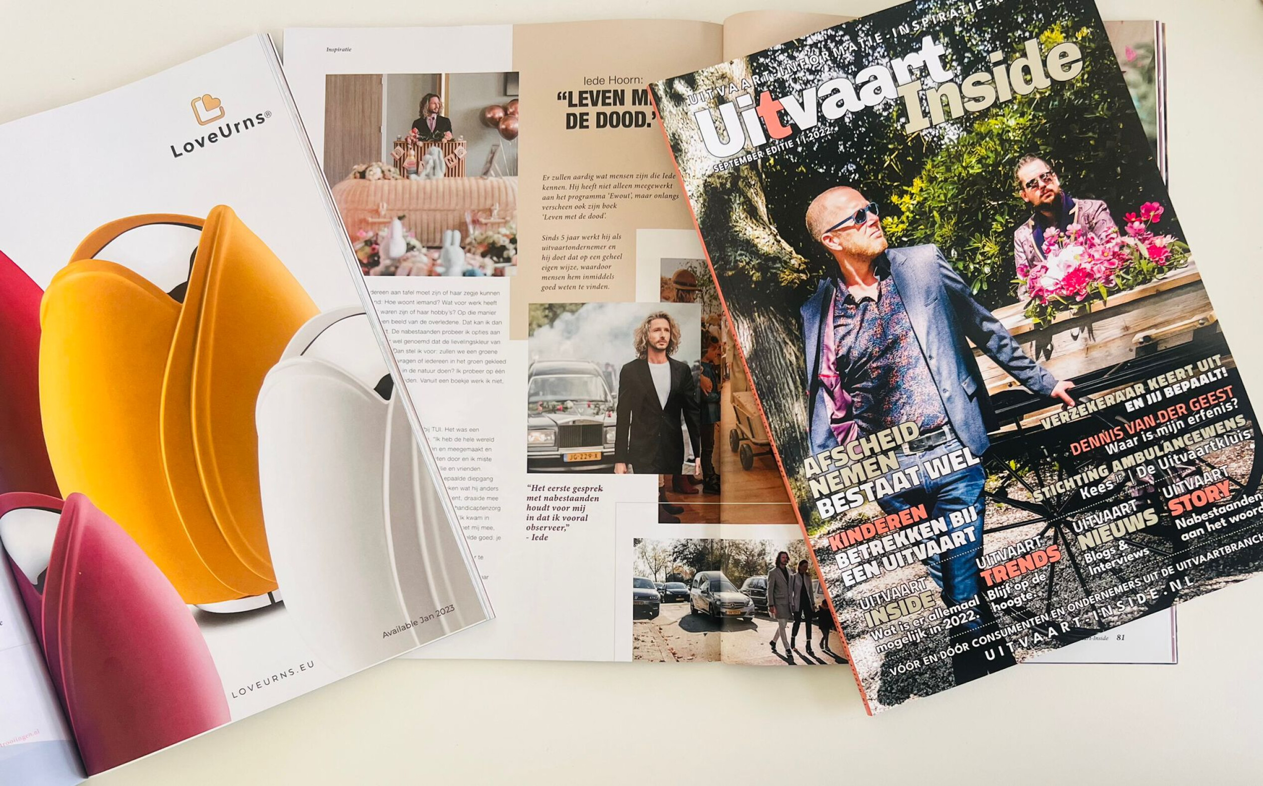 Zet jouw onderneming in de schijnwerpers in ons glossy uitvaartmagazine Uitvaart-Inside