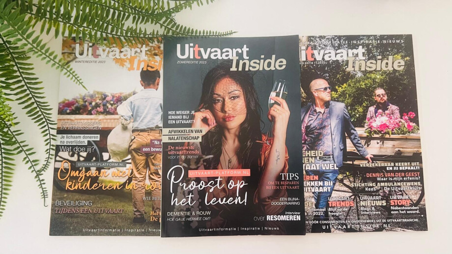 Uitvaart-Inside viert groot succes: de tweede en derde editie van ons glossy uitvaart- en rouwmagazine zijn volledig uitverkocht!