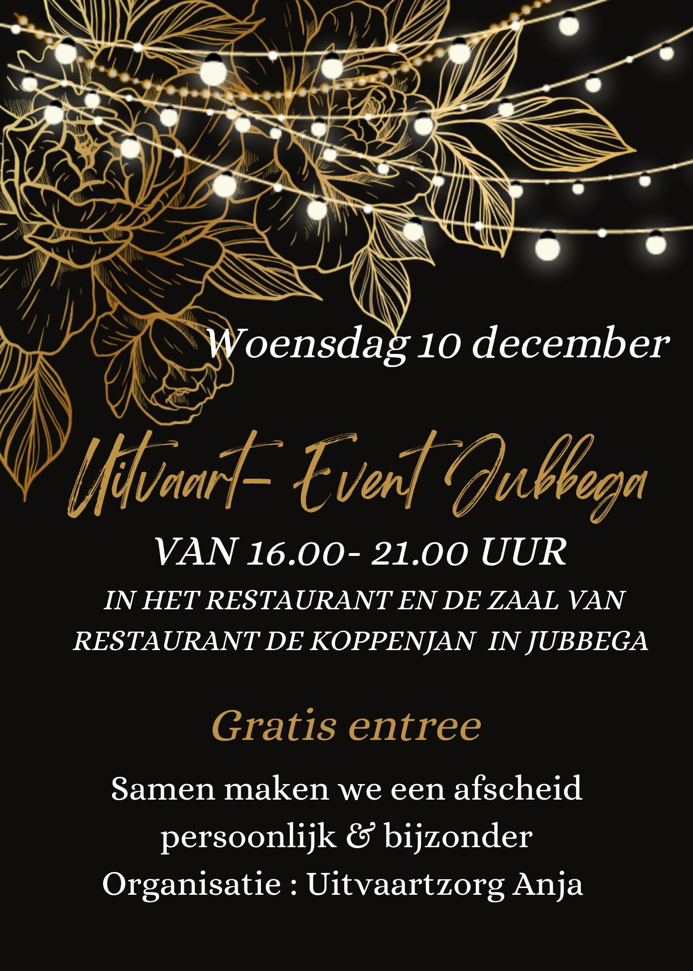 Uitvaart Event in Jubbega – in warme kerstsfeer